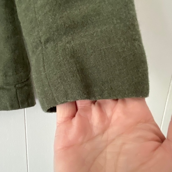 Femme De Carriere Sandra Angelozzi pure wool double breasted green jacket - Picture 5 of 13